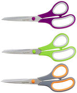 Amazon Basics Simple Design Scissors for Uncluttered Home Office, Stainless Steel 8-Inch Blades with Understated Soft Grip