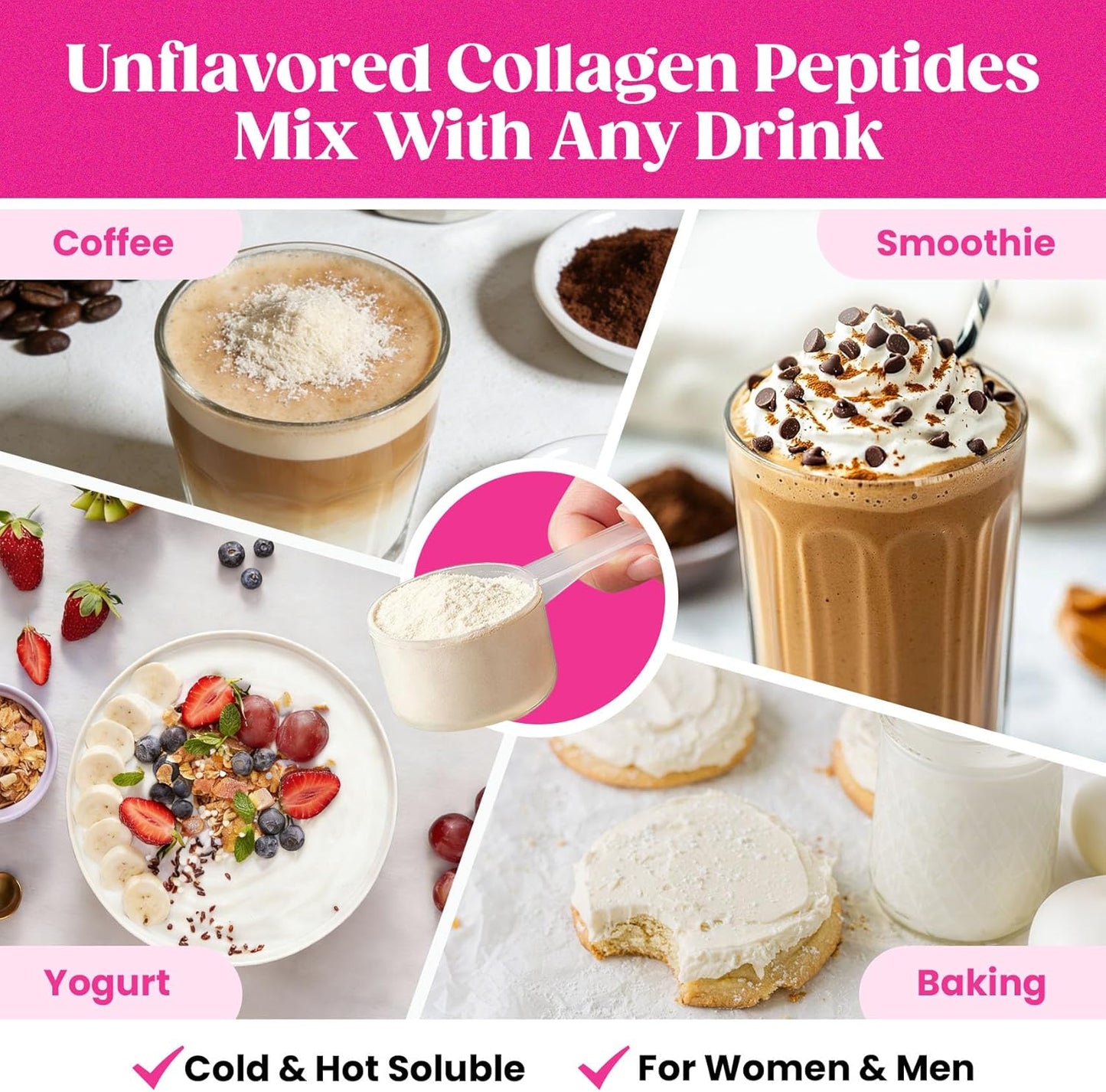 Venture Pal Multi Collagen Powder – Bedtime Beauty Ritual for Women, Unflavored Nightly Skin & Joint Support