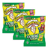 WARHEADS Extreme Sour Hard Candy - Road Trip and Travel Snack for Sour Lovers - 3 Pack of 2 oz Bags