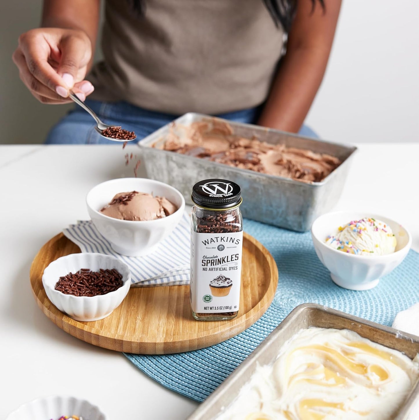 Watkins Chocolate Sprinkles for Kids Party Desserts – Gluten Free & Kosher Safe