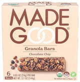 MadeGood Chocolate Chip Granola Bars – Lunchbox Add-In with Hidden Veggies for Picky Eaters, 6 Pack