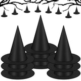 Black Witch Hat Decor – Cozy Halloween Ambiance for Bedroom Ceiling and Entryway, Waterproof 210D Oxford, 9-Pack