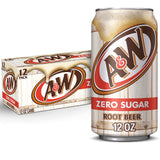 A&W Zero Sugar Root Beer Soda, 12 fl oz cans (12 pack) – Zero Calorie Indulgence for Wellness Routines and Evening Wind-Down