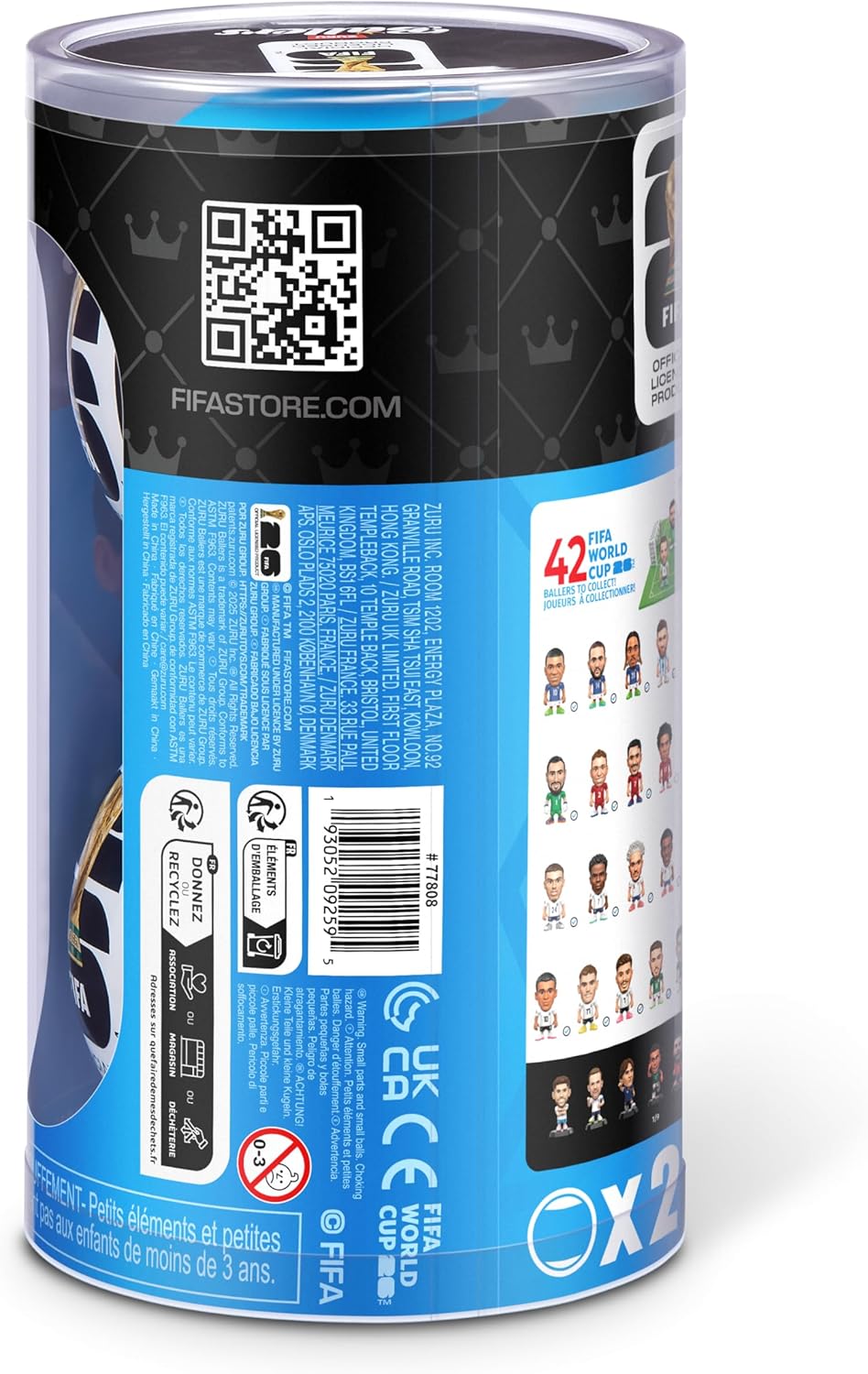 ZURU FIFA World Cup 2026 Ballers Blind Box 2 Pack – Safe Collectible Mini Figures for Boys and Girls Bedroom Desk and Tabletop Play