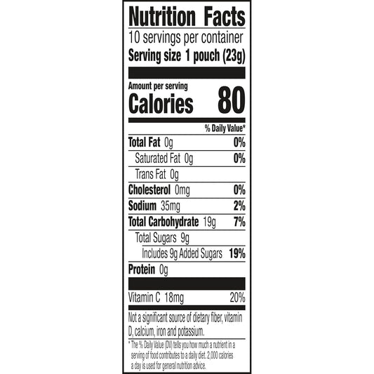 10 individually sealed 0.8 oz treat pouches