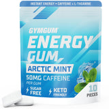 GYMGUM Energy Caffeine Gum | Travel Sized Energy Chews for Road Trips and Long Commutes, No Refrigeration Needed