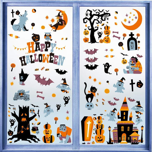 10 sheets containing 146 individual halloween decals