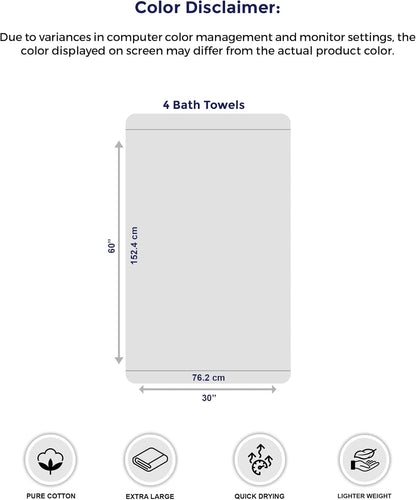 100% Cotton Towel Bundle – Gentle Touch for Your Evening Bath Routine