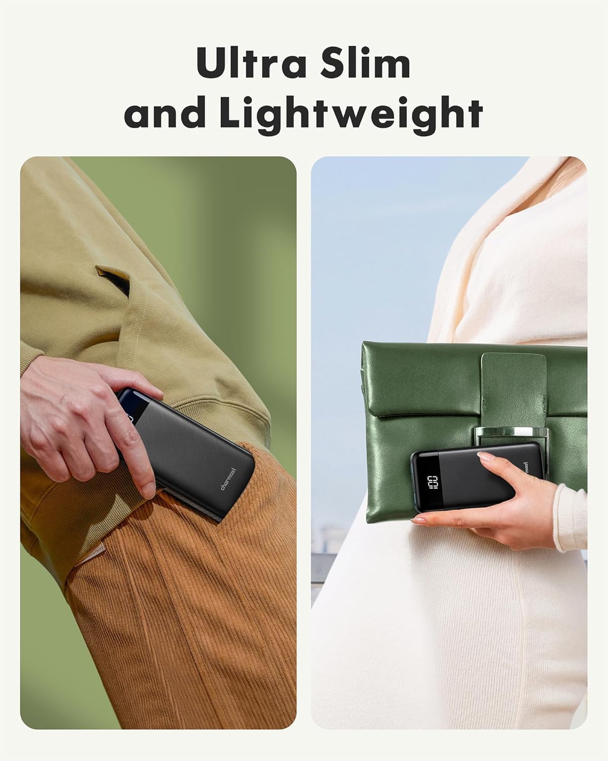 10000mah lithium polymer battery with 3 input recharging methods (usb-c, usb-a, micro-usb)