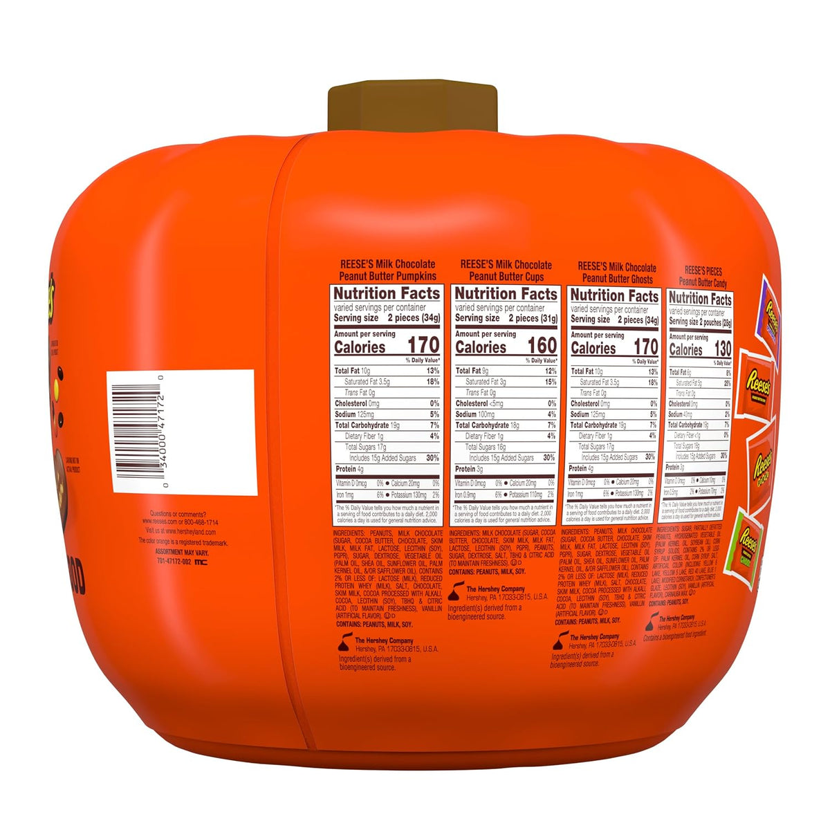 110 individually wrapped snack-size pieces (60.9 oz) with a smaller 30.45 oz option available