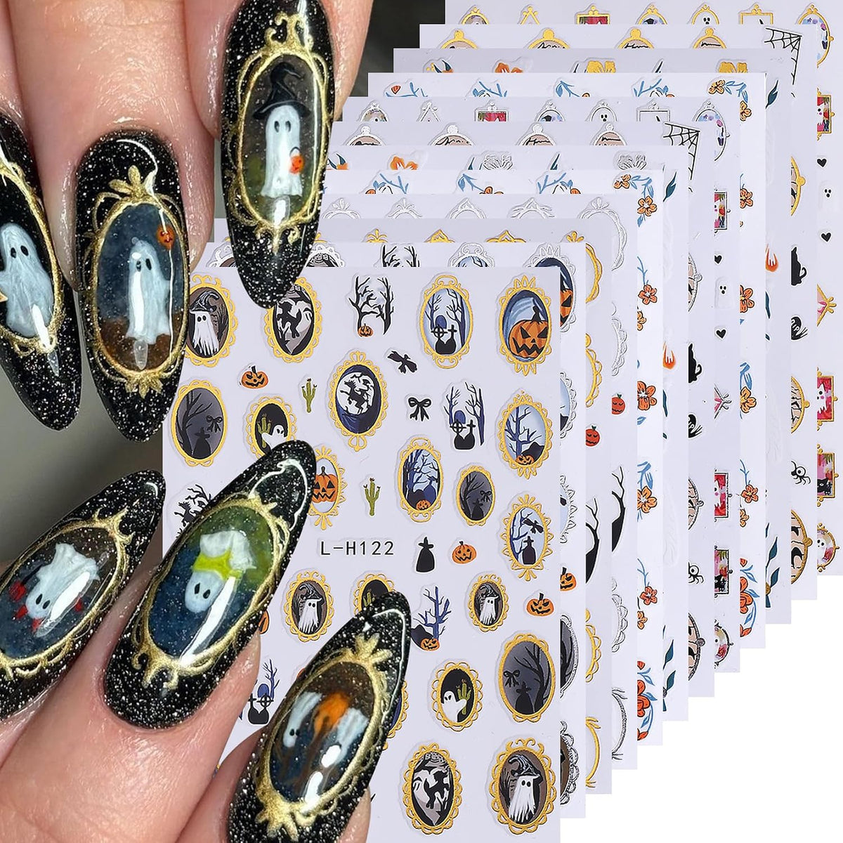 12 self-adhesive sheets per set with diverse themed designs