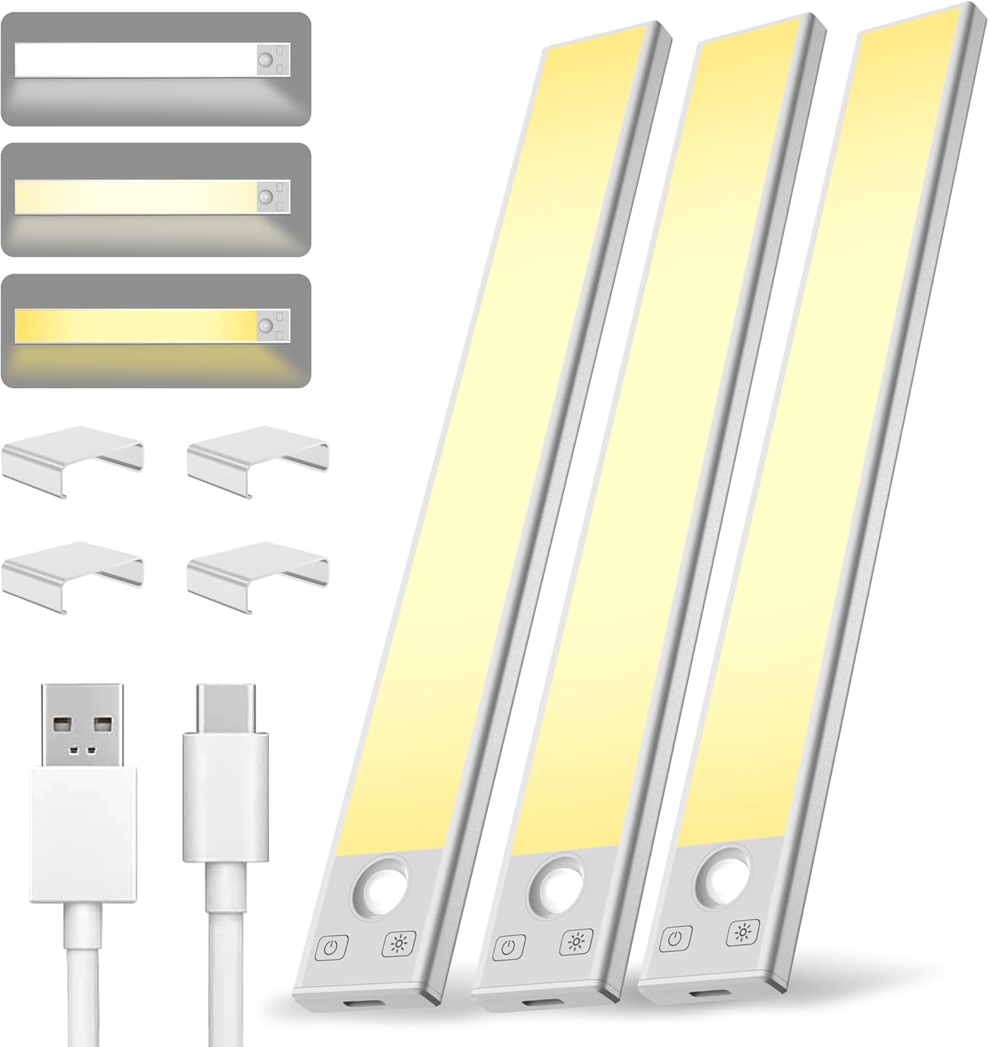 120° motion sensor with 3m/10ft detection range and 20-second auto-off