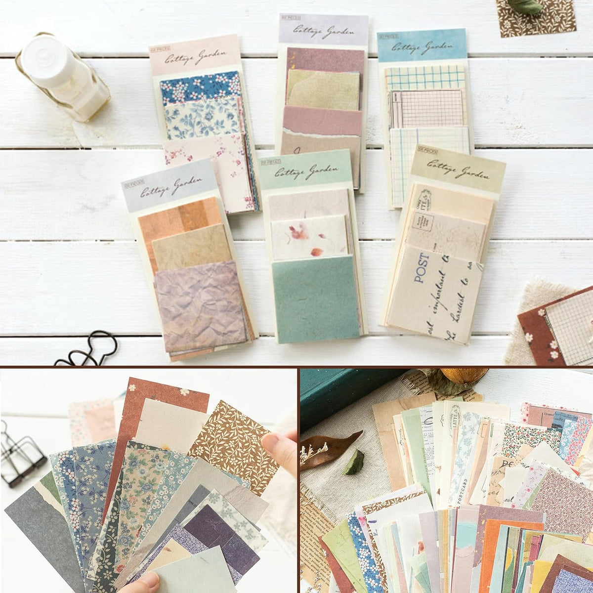 120 pieces of washi paper for layered backgrounds