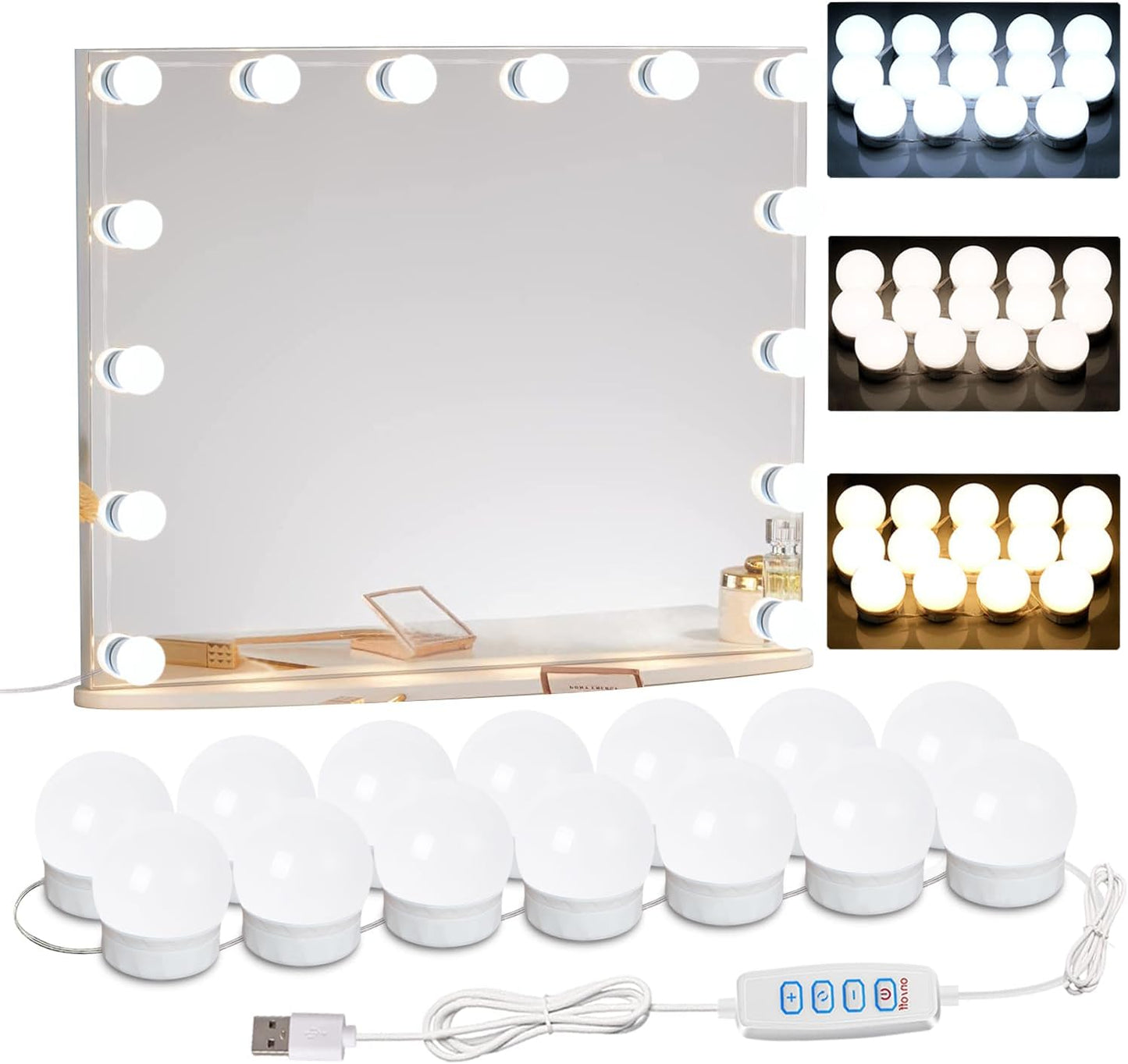 14 dimmable led bulbs with 160-degree beam angle and pc lampshade