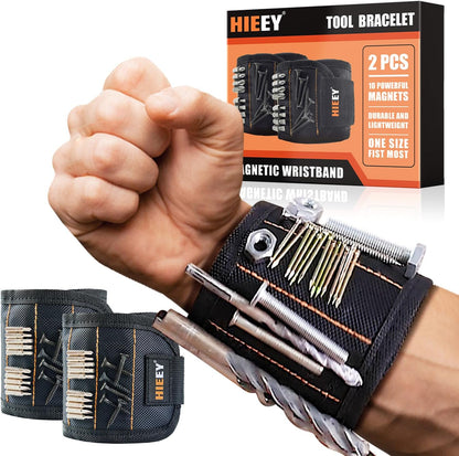 15 strong embedded neodymium-style magnets along the wristband surface