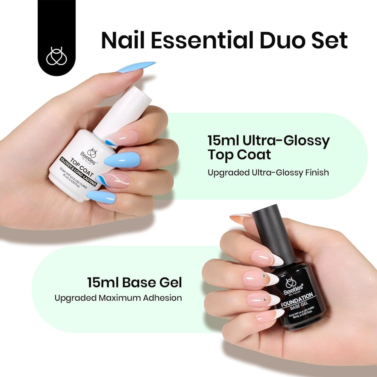 15ml base coat that adds adhesion and prevents nail staining between color layers