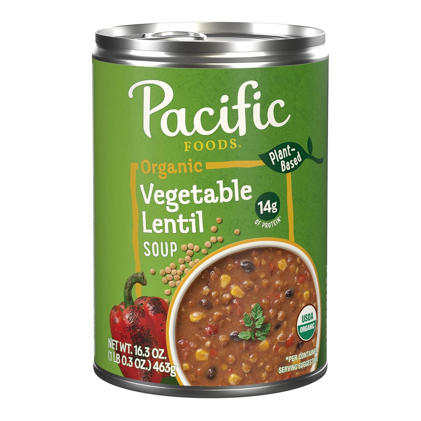 16.3 oz single-serve can with 14g plant protein