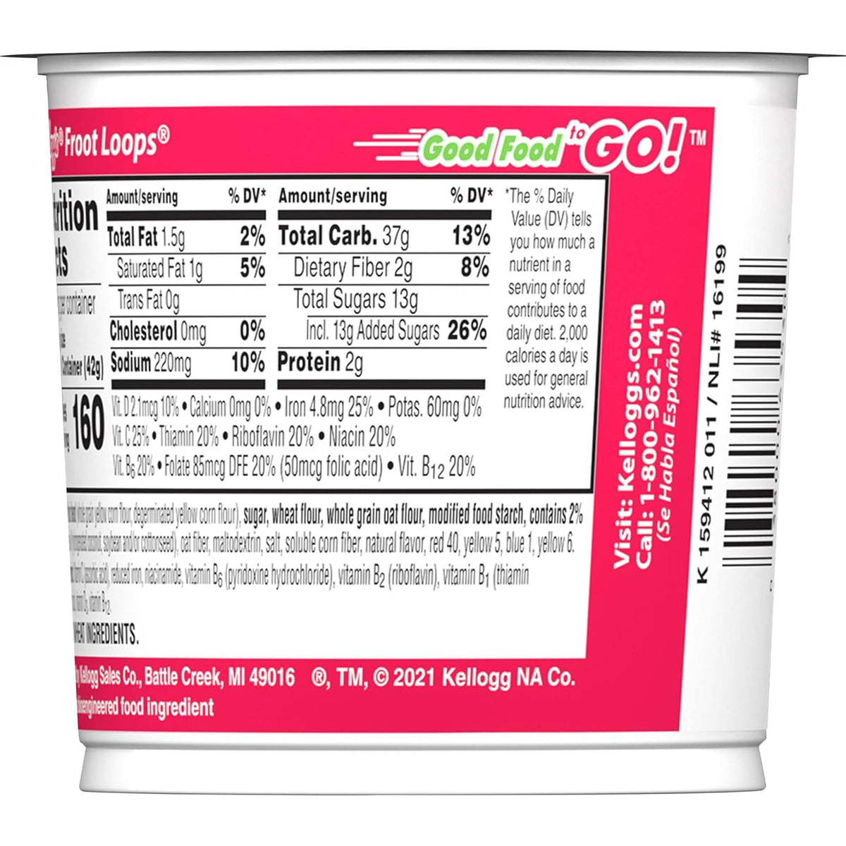 16 grams of whole grain per serving