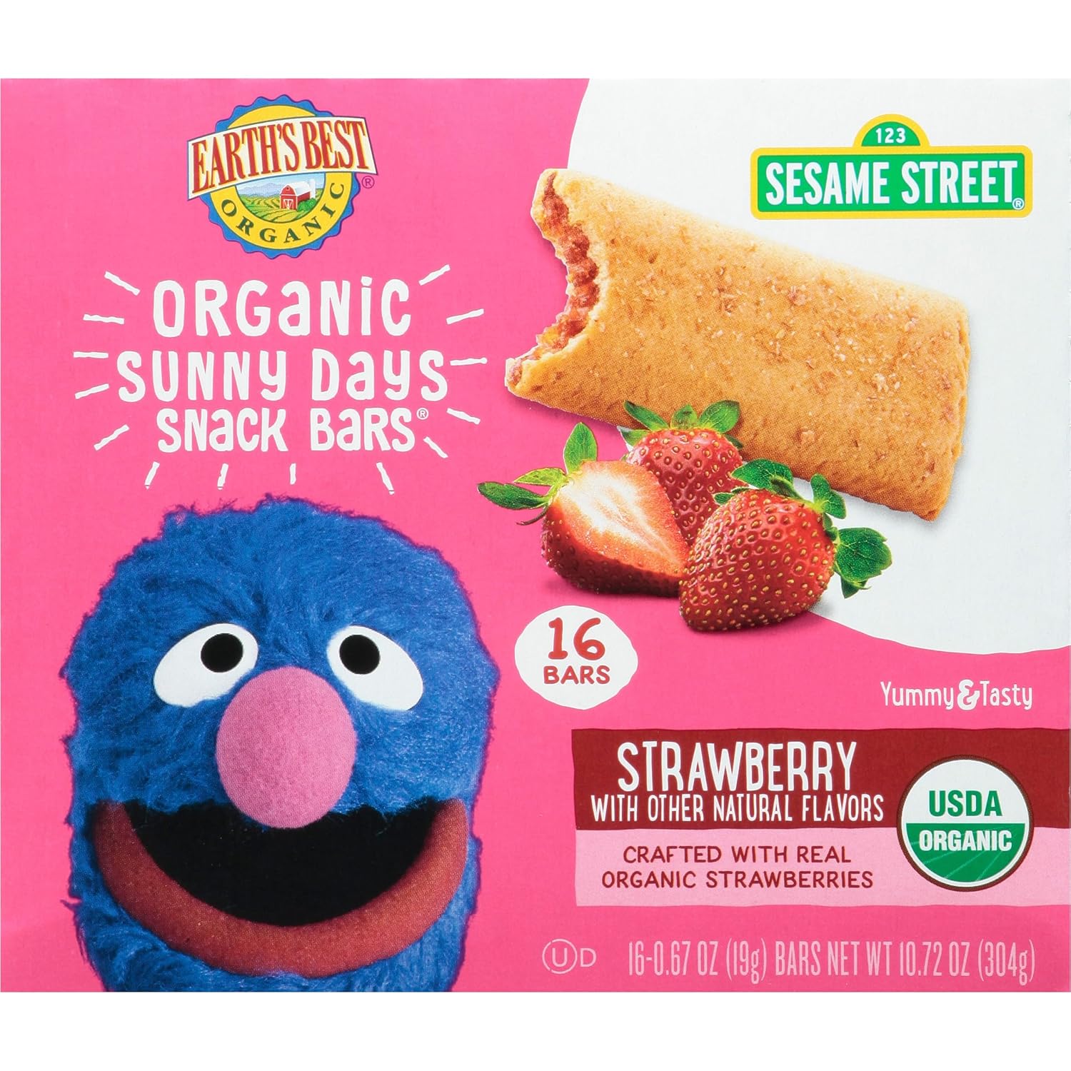 16 individually wrapped organic snack bars per box for grab-and-go convenience