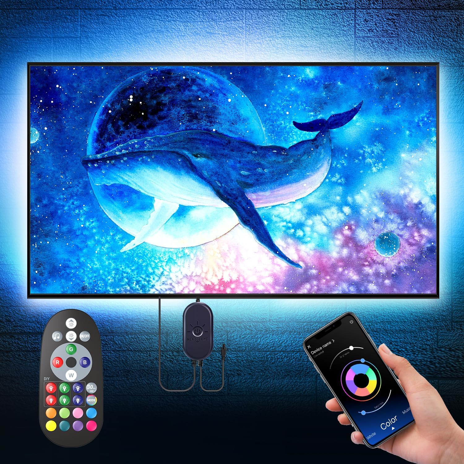 16 million color rgb led strip with 150 individual light sources