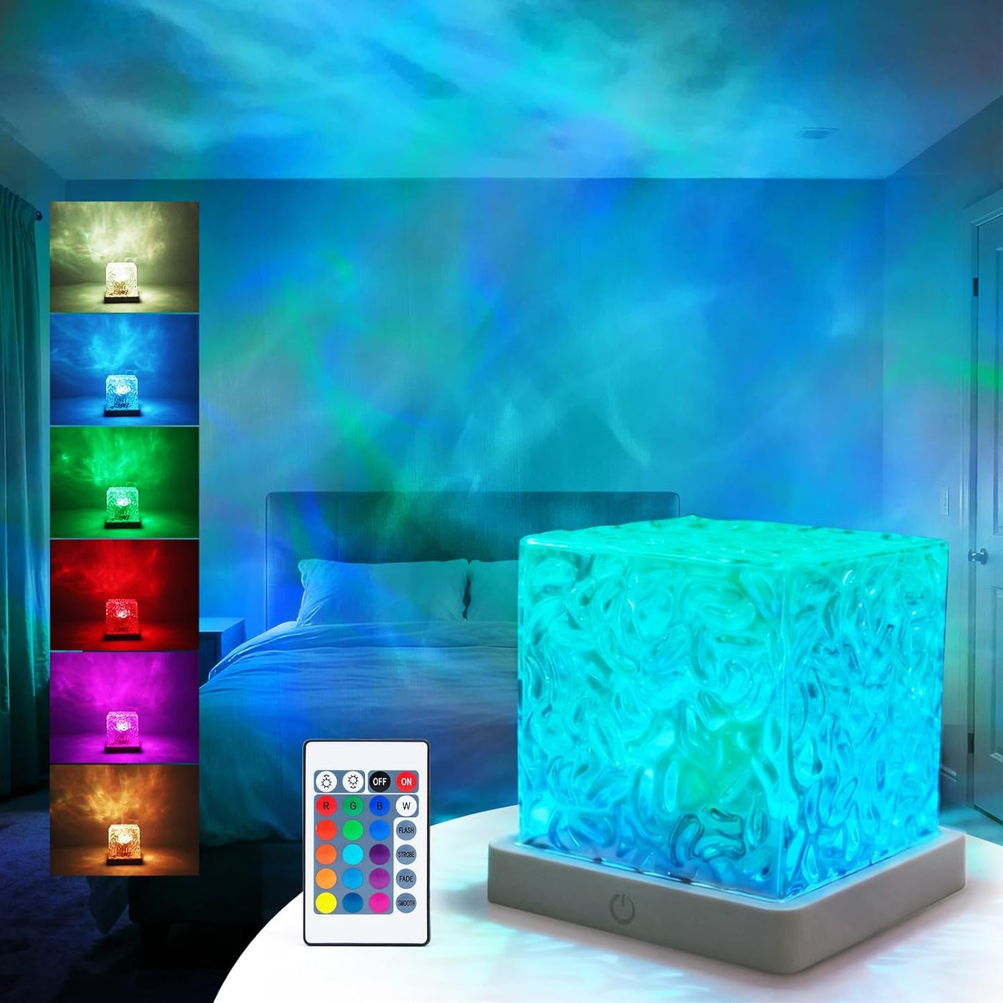 16 rgb color options with 4 dynamic modes (breath, flicker, smooth, static)