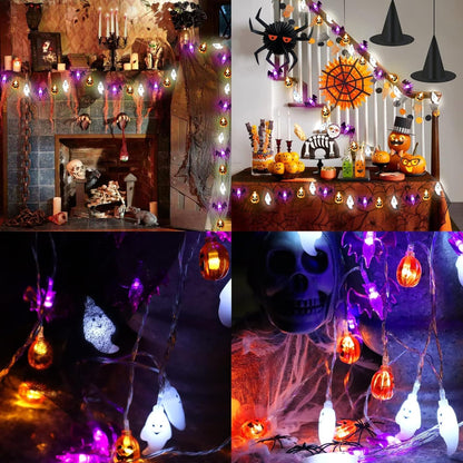 Zimati Cordless Halloween String Lights IP65 Rated for Patio Pergola and Open-Air Seasonal Display
