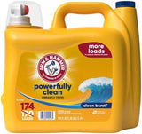ARM & HAMMER Clean Burst Laundry Detergent for Home Office Linens, 174 Loads of Bulk Clean