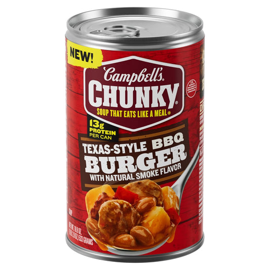 18.8 oz single-serving can packed with seasoned beef, country vegetables, and beef broth