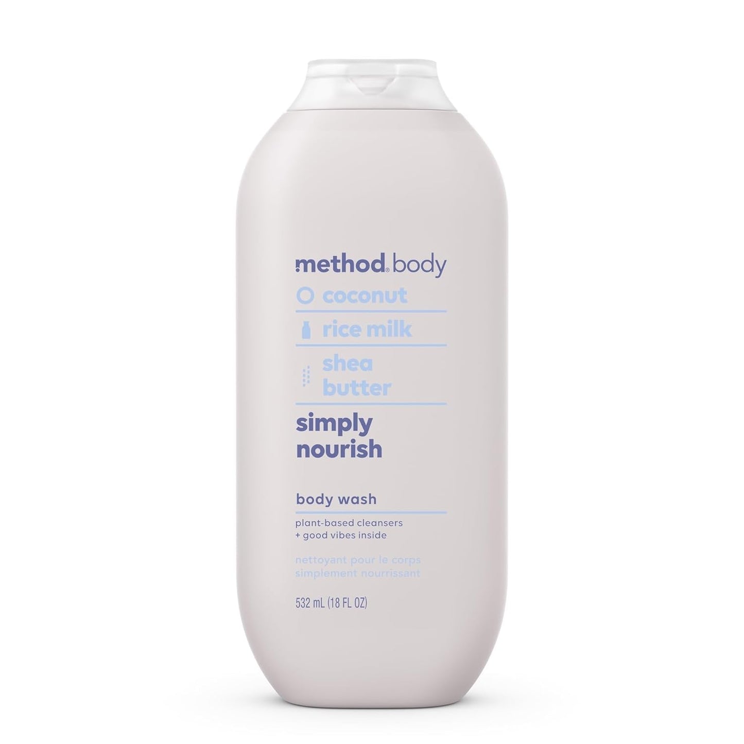 18 fl oz recyclable bottle made with 50%+ post-consumer recycled (pcr) plastic