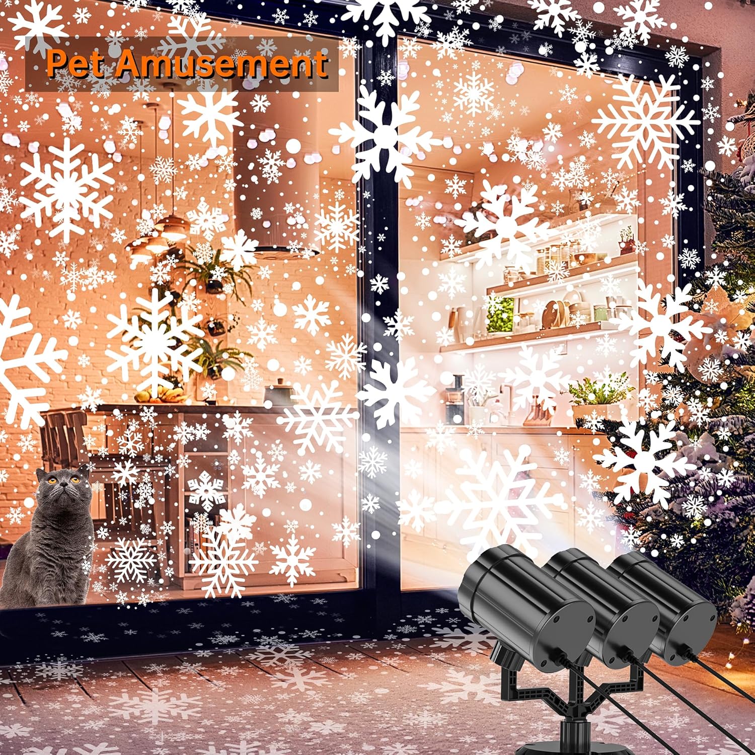 180-degree beam angle with up to 49 ft maximum projection distance