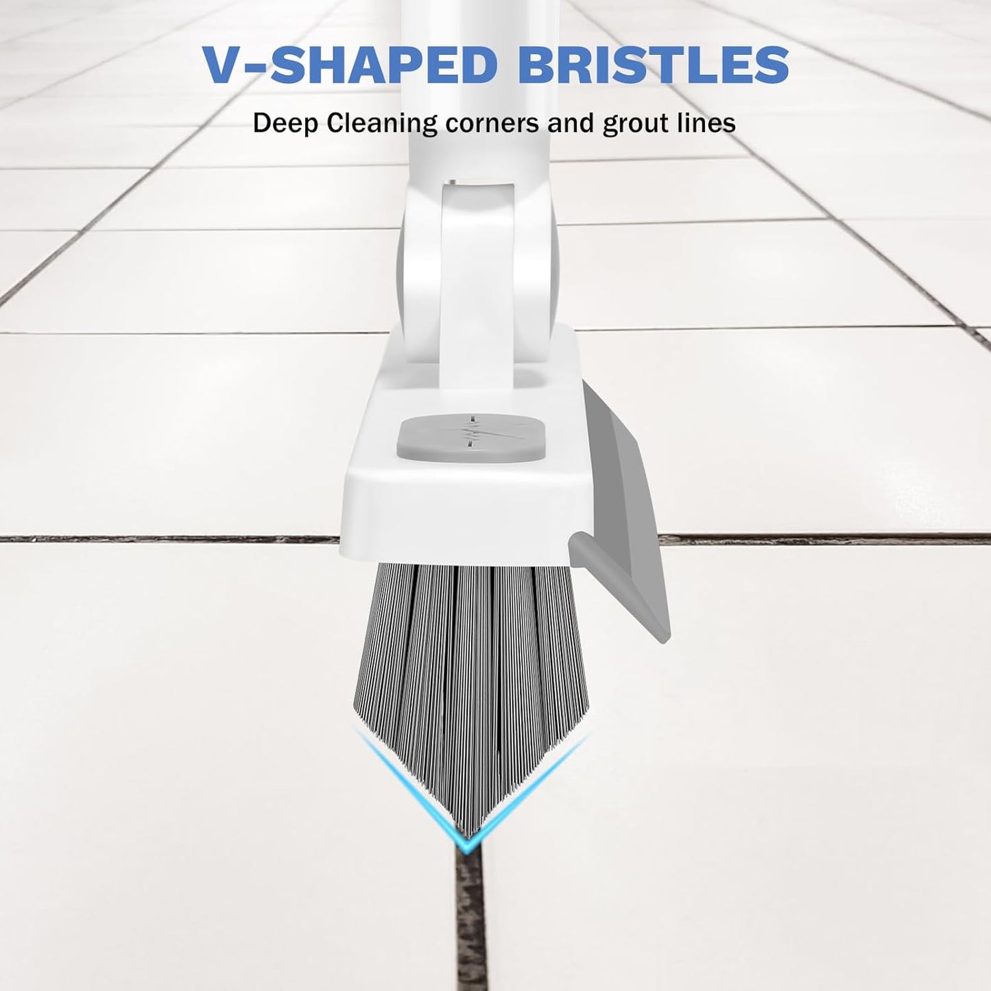 180° rotatable swivel head for multi-angle deep cleaning