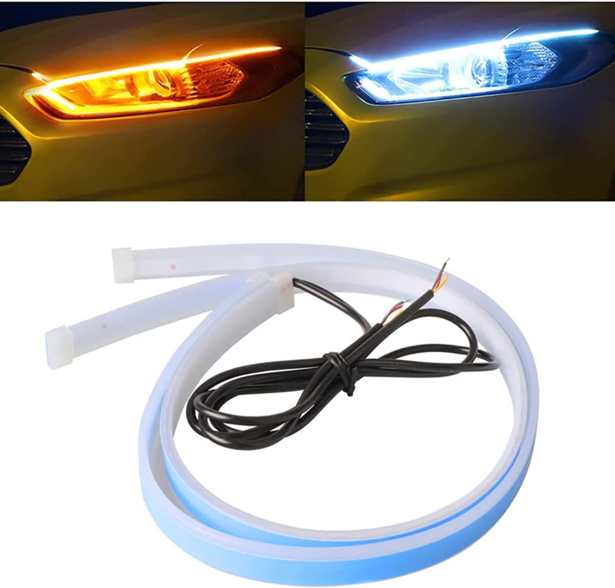 2-piece 24-inch flexible led strip set with cuttable segments every 3 led beads