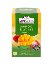 Ahmad Tea Mango & Lychee Green Tea – Premium Birthday Gift for Tea Lovers, 20 Teabag Box