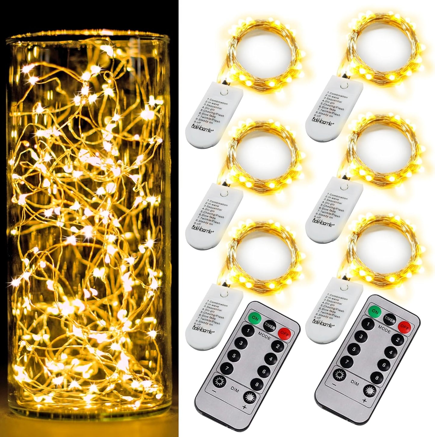 20 micro leds on 6.5ft flexible silver-plated copper wire (also available in 7ft and 10ft)