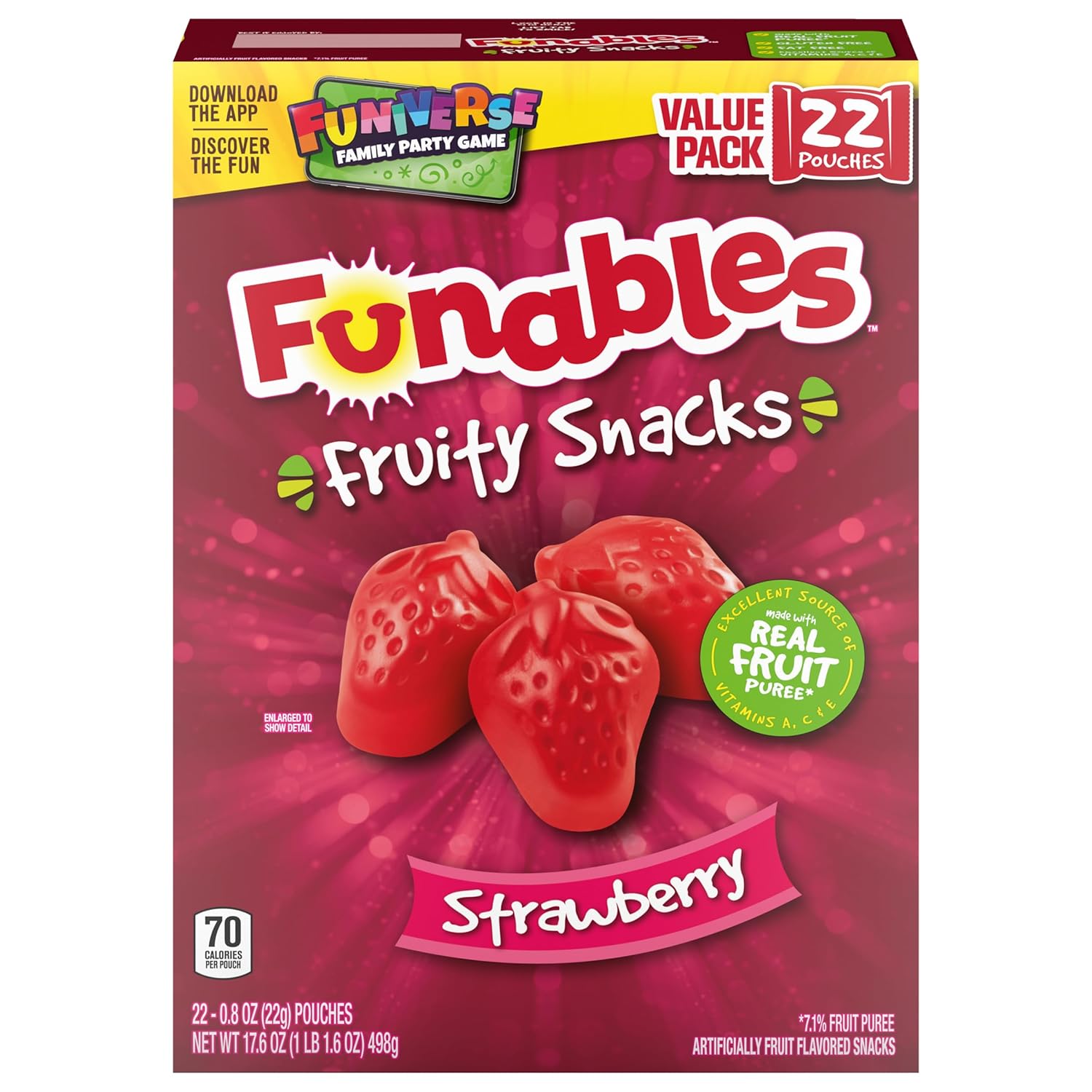 22 individually wrapped 0.8 oz pouches (also available in pack of 2 = 44 pouches)