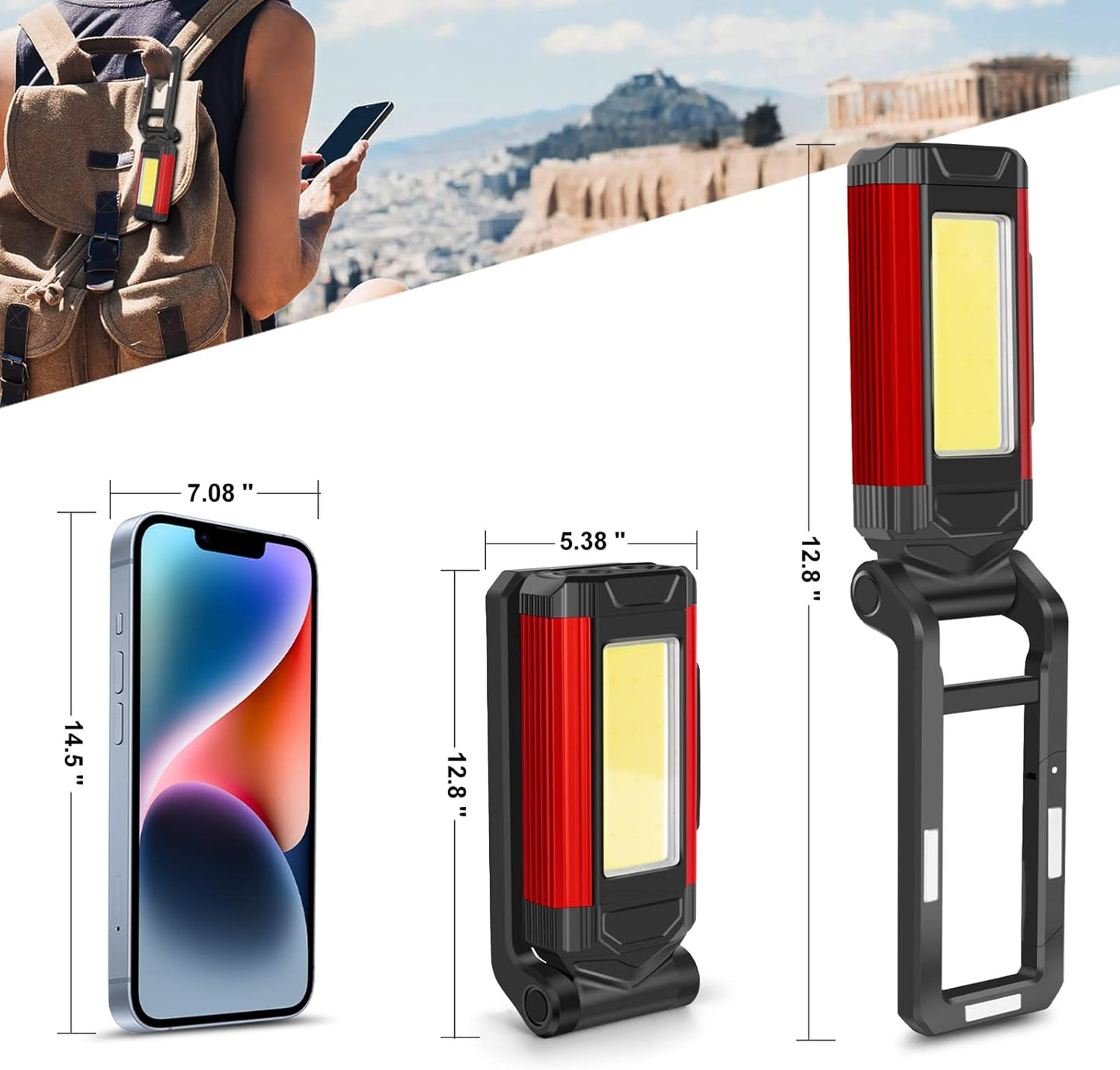 2200mah rechargeable battery with 3–8 hour runtime and usb type-c fast charging
