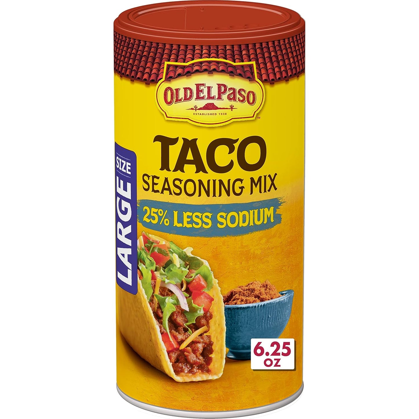 25% less sodium than old el paso original taco seasoning mix