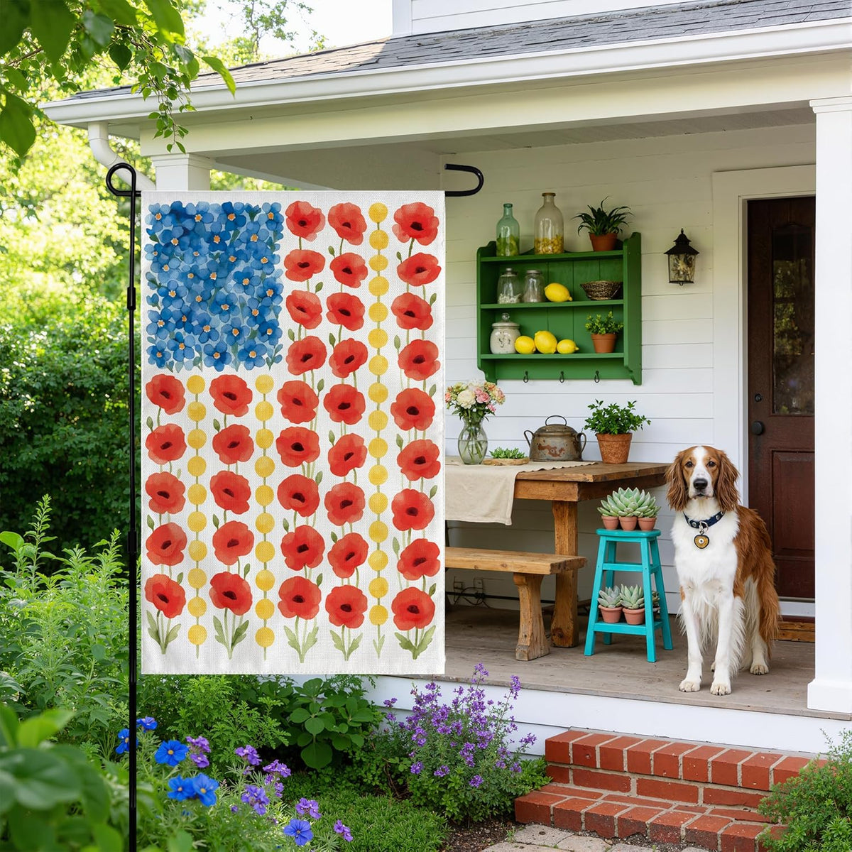 250 Anniversary USA Garden Flag 12x18 Inch Double Sided Minimalist Patriotic Decor for Clean Front Porch and Intentional Curb Appeal