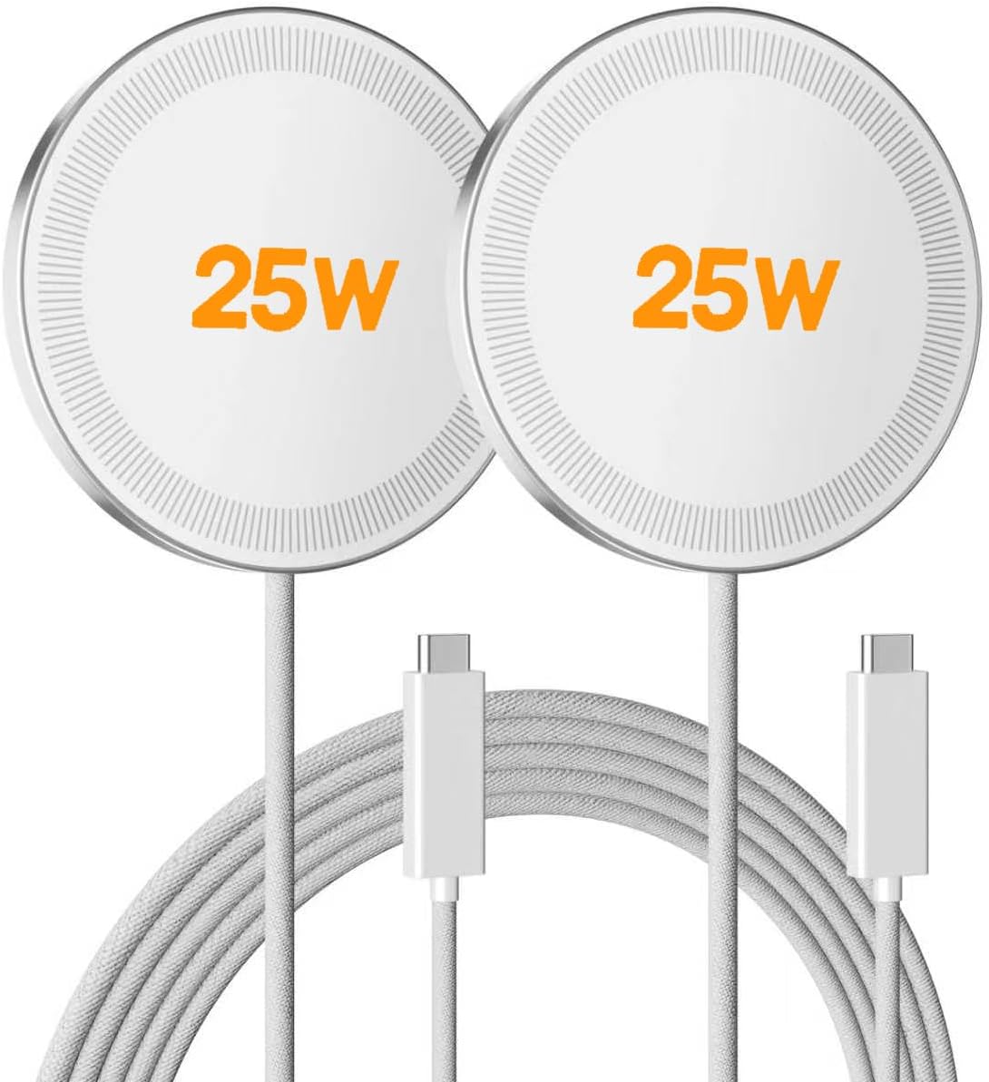 25w magsafe-compatible wireless fast charging with magnetic auto-snap alignment