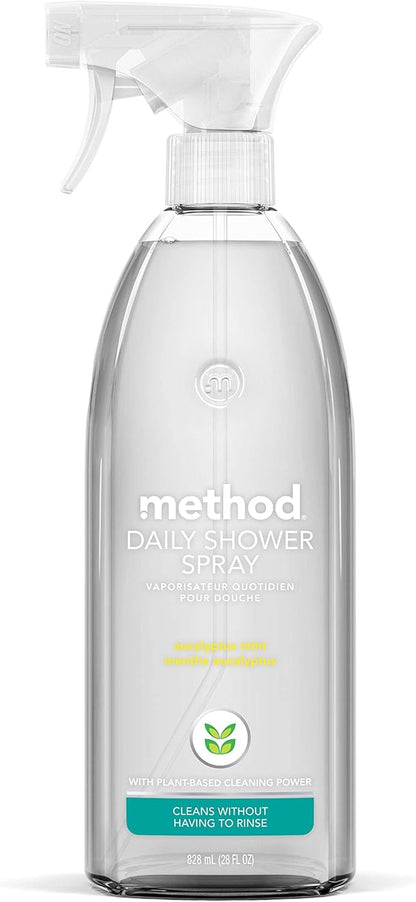 28 fl oz spray bottle with multi-surface coverage (tile, fixtures, glass, tubs, shower doors)