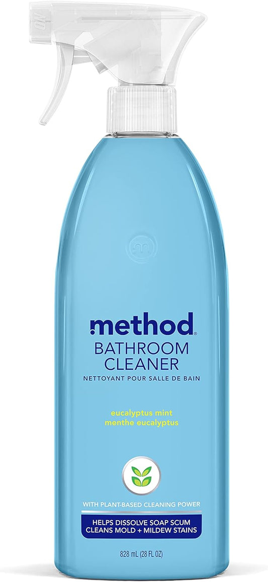 28 fl oz spray bottle with targeted nozzle for shower, tile, tub, and chrome surfaces