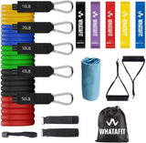 WHATAFIT Exercise Bands 150 lb – Intentional Design Stackable Set for Less-Is-More Living Spaces