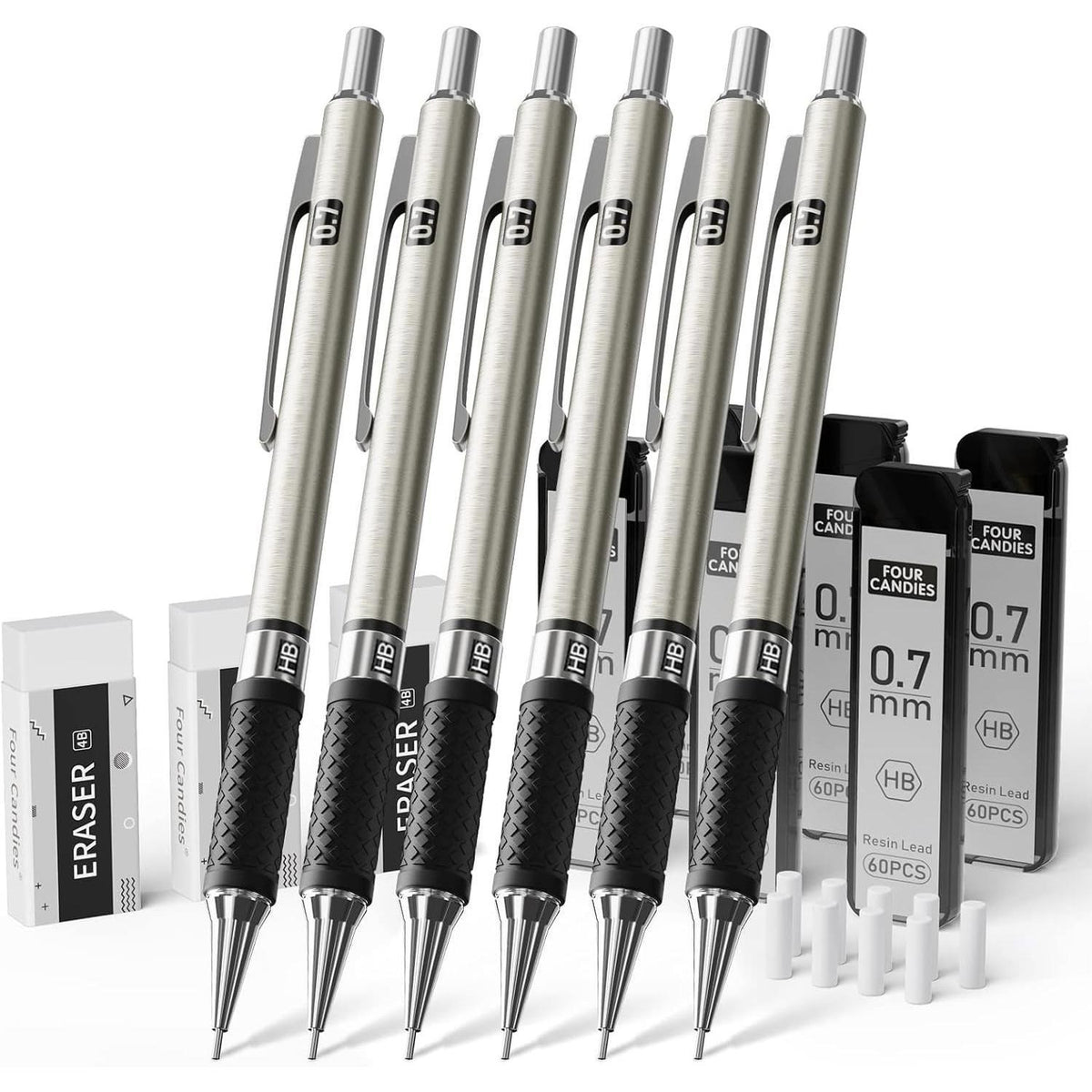 3 erasers plus 9 eraser refills included
