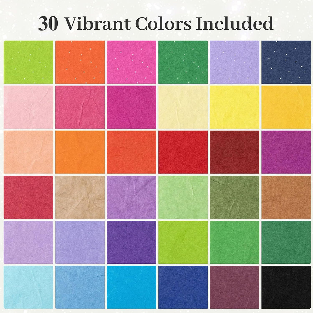 3 Otters Tissue Paper Variety Pack – Children Craft Room and Sunday School Art Project Sheets, 30 Vibrant Colors