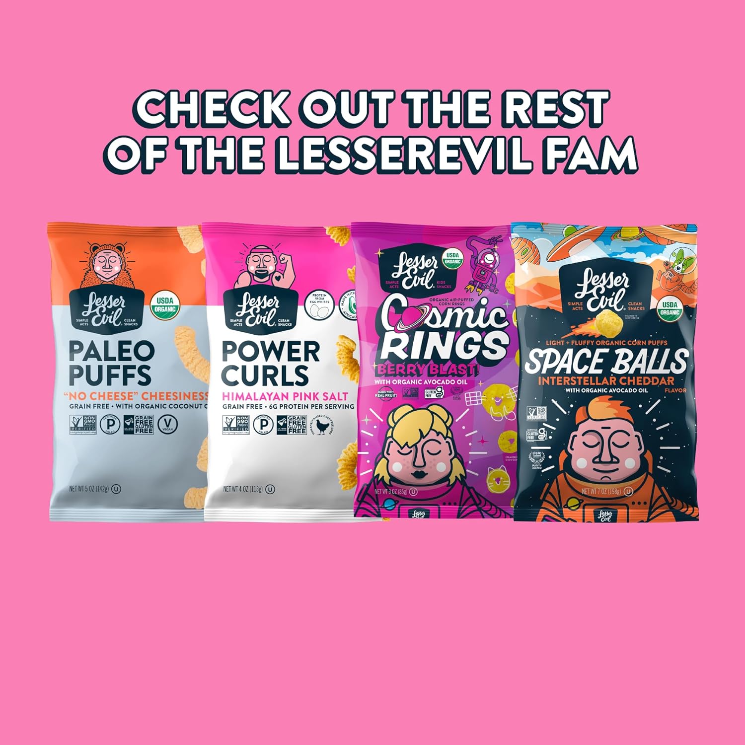 3-pack of 4.6 oz bags (with single 5 oz bags available in other flavors like avocado-licious and butter)