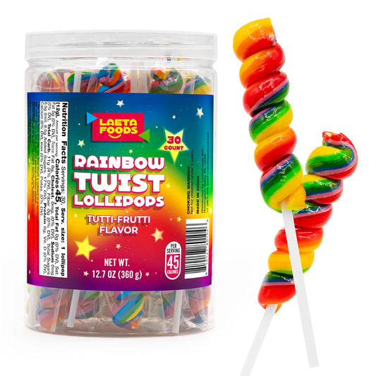 30 individually wrapped lollipops per jar