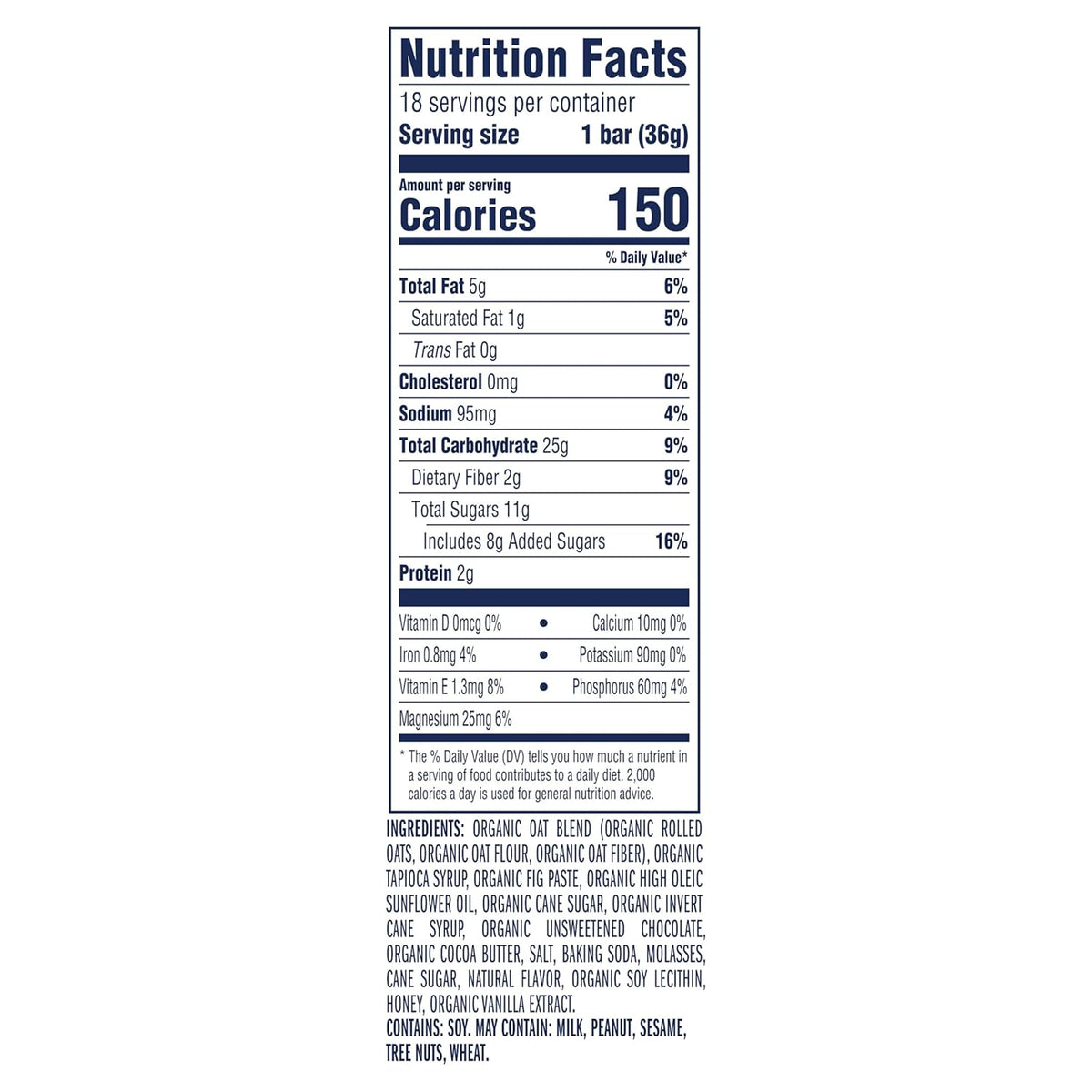 3g fiber per 40g serving for digestive and satiety benefits