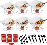 Alpha Living Disposable Chafing Set – Complete Warming Kit for Banquet Hall Serving Lines and Pop-Up Food Events