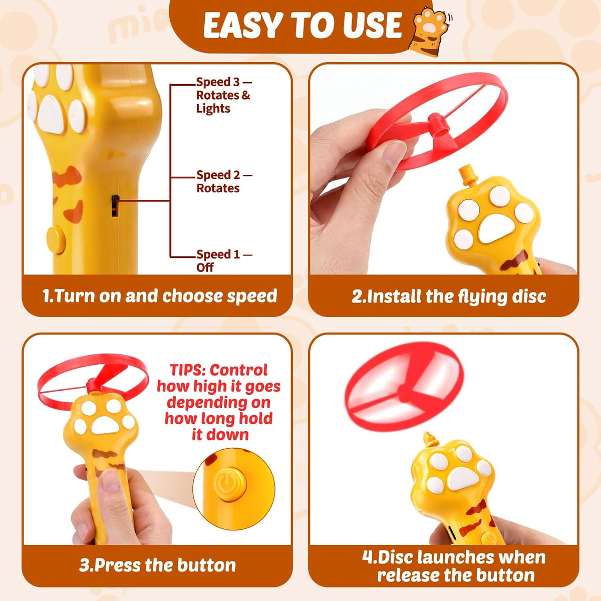 4 additional spring cat toys included for extra enrichment variety
