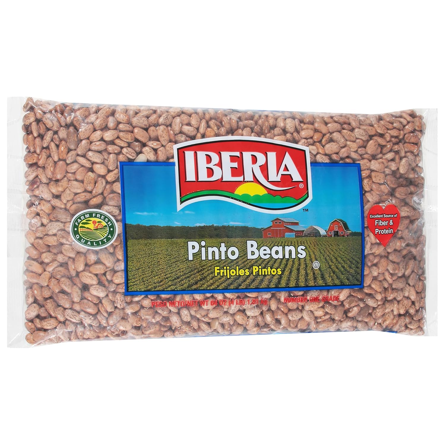 4 lb (64 oz) bulk dried bean bag for pantry stocking
